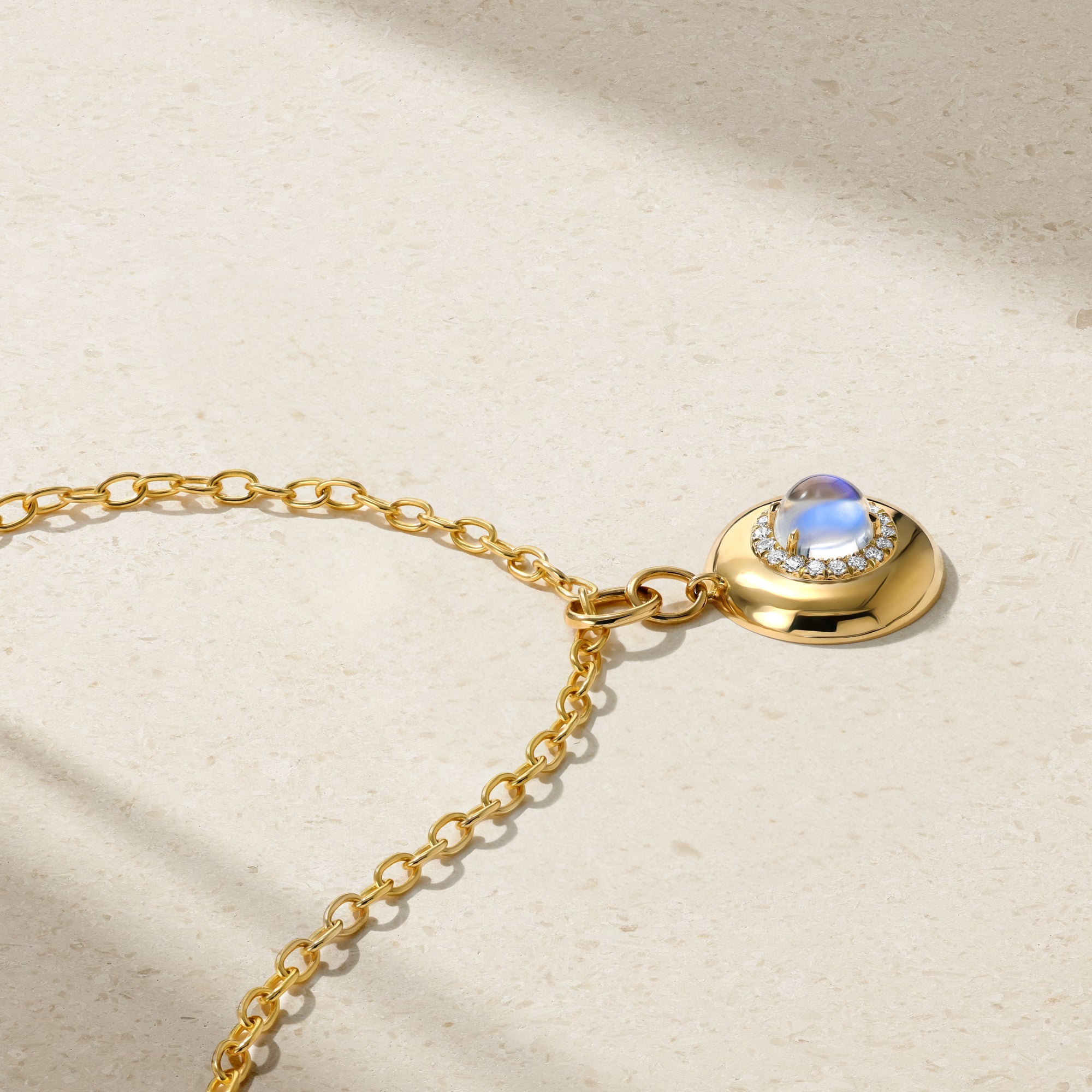 Heirloomed Round Moonstone Pendant