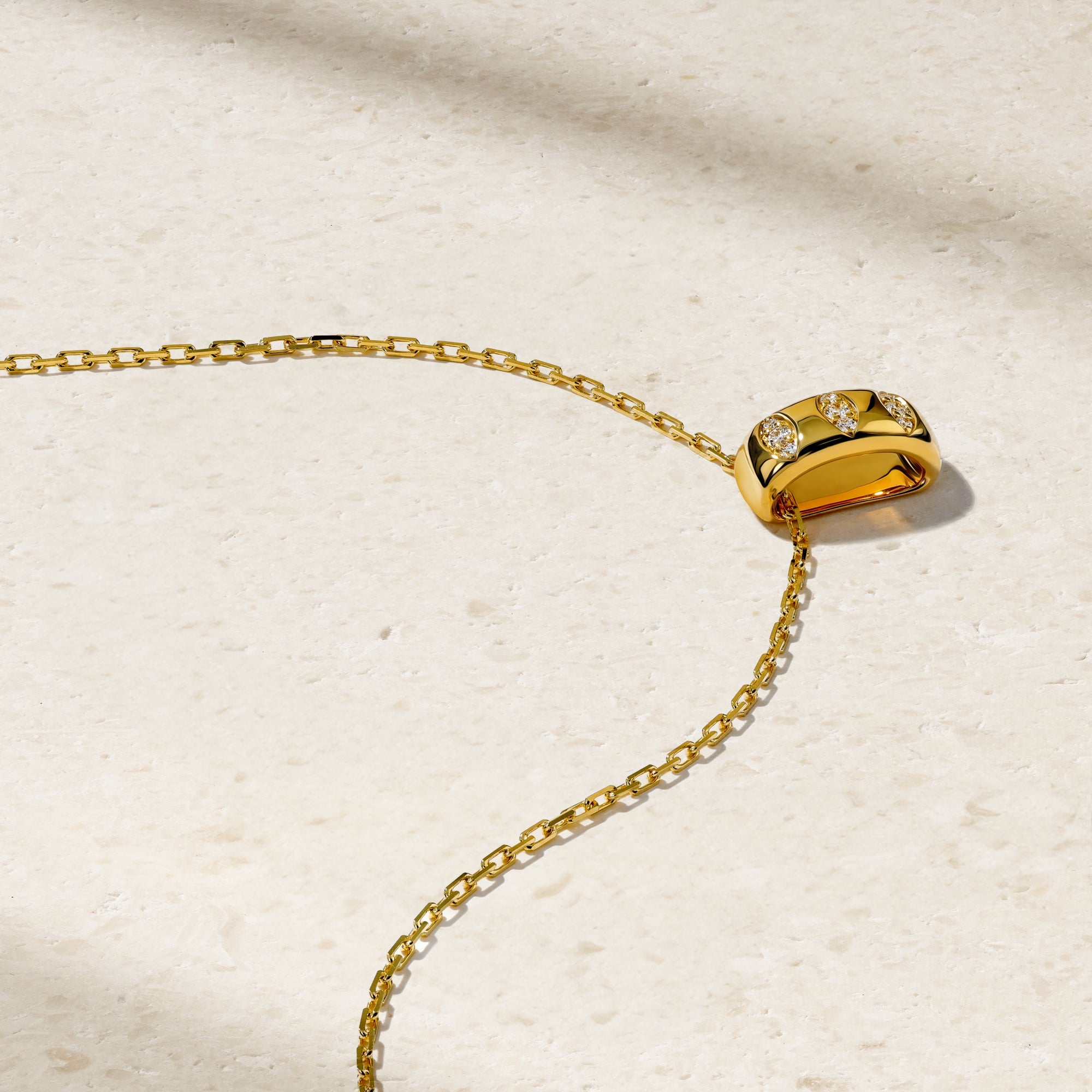 Guardian Pavé Diamond Barrel Pendant
