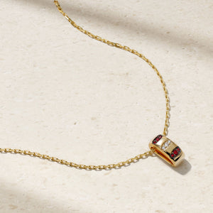 Guardian Pavé Ruby Barrel Pendant