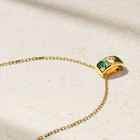 Guardian Emerald and Diamond Barrel Pendant