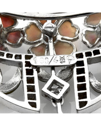Nouveau 1910 Artic Collection Enamel & Diamond Pin/ Pendant in 18K White Gold