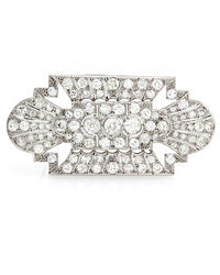 Antique Edwardian Diamond Brooch in Platinum