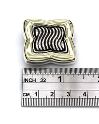 Yurman Quatrefoil Pin Brooch in Silver and Gold