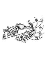Diamond Spray Pin Convertible Earrings