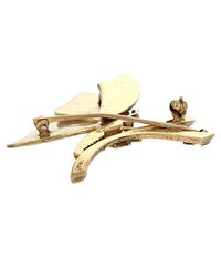 Vintage Enamel Butterfly on Garnet Stem Pin