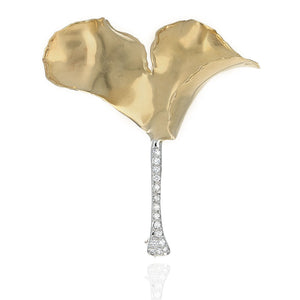 Tiffany & Co. Angela Cummings Diamond Ginkgo Leaf Brooch