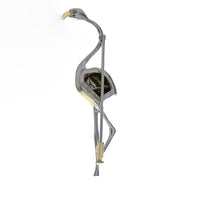 Diamond Flamingo Pin in White and Yellow Gold