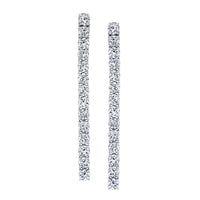 Diamond Linear Dangle Earrings