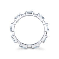 Emerald Cut Diamond Bar Eternity Band