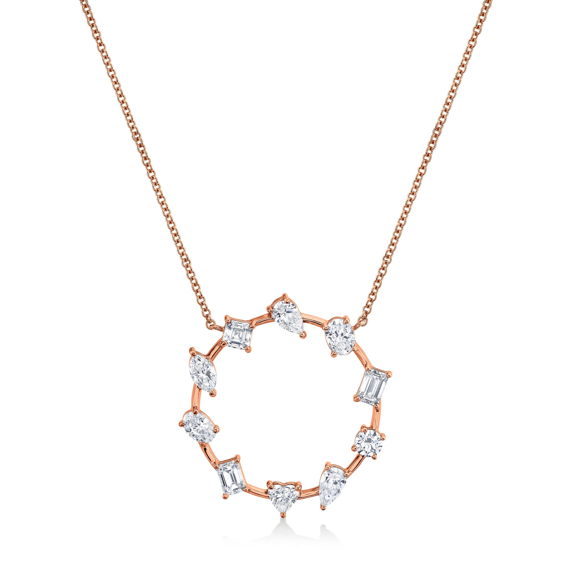 Circle of Shapes Diamond Pendant