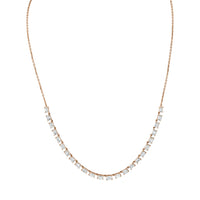 Floating Emerald Cut Diamond Necklace