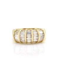 Channel Set Baguette Diamond Band in 18K Yellow Gold