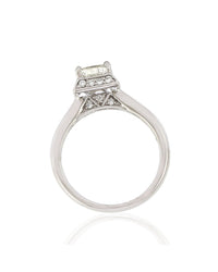 1.00ct VVS2, J GIA Certified Princess Cut Diamond Engagement Ring in Platinum