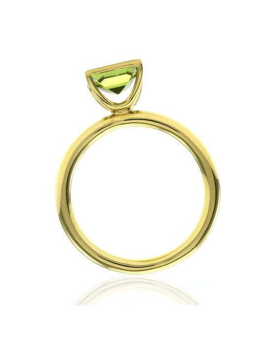 Peridot Solitaire Stackable Ring in Gold