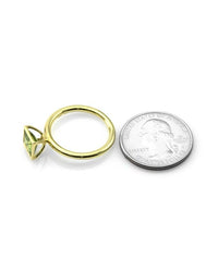 Peridot Solitaire Stackable Ring in Gold