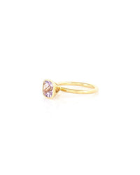 Amethyst Solitaire Stackable Ring in Gold