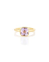 Amethyst Solitaire Stackable Ring in Gold