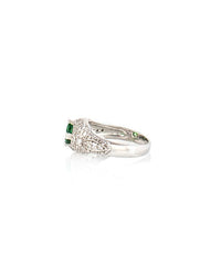 Tsavorite Garnet and Diamond Ring in Gold