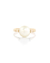 8.3mm White Pearl Solitaire Ring in 18K Yellow Gold