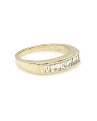 Gents 0.80ctw Emerald Cut Diamond Ring/ Band in 14K Yellow Gold Size 8.5