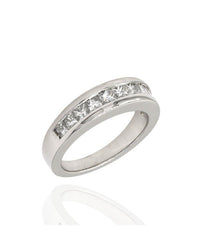 Princess Diamond Band in Platinum