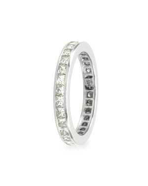 Princess Diamond Eternity Band in Gold