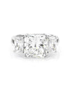 5.02ct SI1, I GIA Certified Radiant Cut Diamond Engagement Ring 18K White Gold