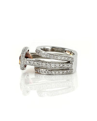 Gauthier Precious Topaz and Pave Diamond Ring in Gold