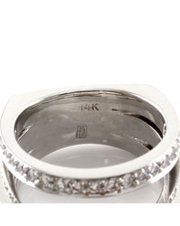 Gauthier Precious Topaz and Pave Diamond Ring in Gold