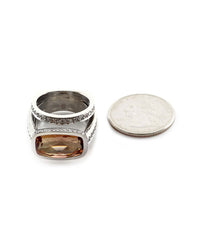 Gauthier Precious Topaz and Pave Diamond Ring in Gold