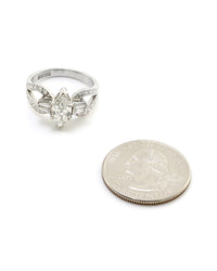1.14ct VS2, G GIA Certified Marquise Cut Diamond Engagement Ring in Platinum