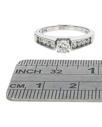 Round Brilliant Cut Diamond Solitaire Diamond Shank Ring