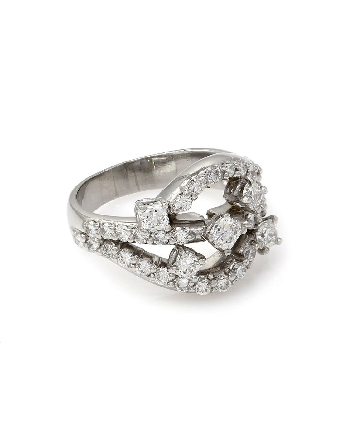 2.15ctw Diamond Cluster Ring in Platinum