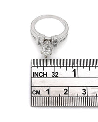 Edwardian 1.49ctw European Cut Diamond Shield Ring in Platinum