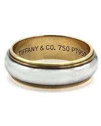 Gentleman's Tiffany & Co. Lucida 6.1mm Ring/ Band in 18KY/ Platinum SZ 8.75