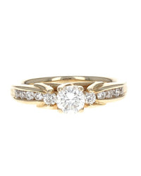 0.40ct I1, H Round Diamond Engagement Ring in 14K Yellow Gold