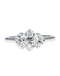 4 Stone Diamond Ring in White Gold