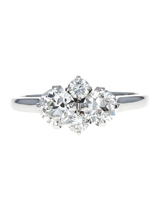 4 Stone Diamond Ring in White Gold