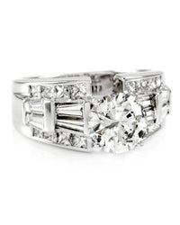 2.06ct I1, G Round Brilliant Diamond Engagement Ring in 18K White Gold