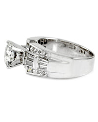 2.06ct I1, G Round Brilliant Diamond Engagement Ring in 18K White Gold