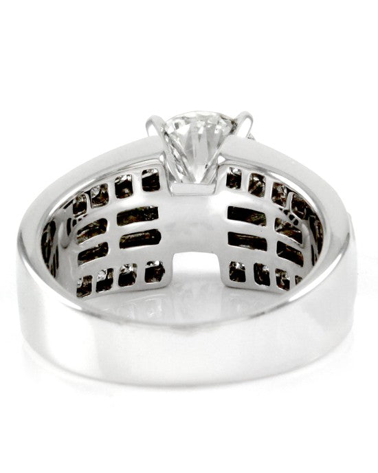 2.06ct I1, G Round Brilliant Diamond Engagement Ring in 18K White Gold