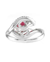 2.16ct GIA Certified Burmese Ruby & 1.20ctw Diamond Ring in 18K White Gold