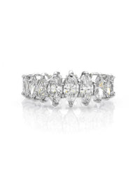 3.41ctw Marquise Cut Diamond Eternity Band/ Ring in Platinum SZ 7