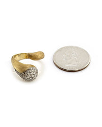 Nanis Cachemire Pave Diamond Bypass Ring in Gold