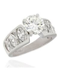 GIA Certified Round Brilliant Cut Diamond Engagement Ring in Platinum