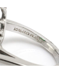 2.03ct Emerald & 1.36ctw Diamond Halo Ring in Platinum