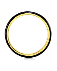 Hidalgo Black Enamel Stackable Eternity Band in 18K Yellow Gold SZ 6.5