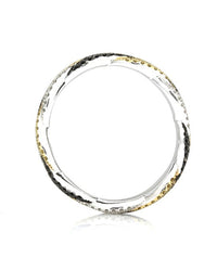 Hidalgo Micro-Pave Black, Yellow and White Diamond Braided Eternity Band in Gold