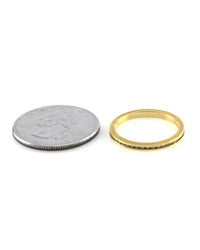 Hidalgo Diamond and Rope Gold Channel Stackable Band in Gold