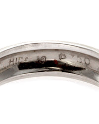 Hidalgo Red Enamel Stackable Eternity Band in 18K White Gold SZ 6.25